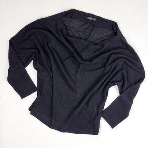 Miholl off the shoulder waffle knit top